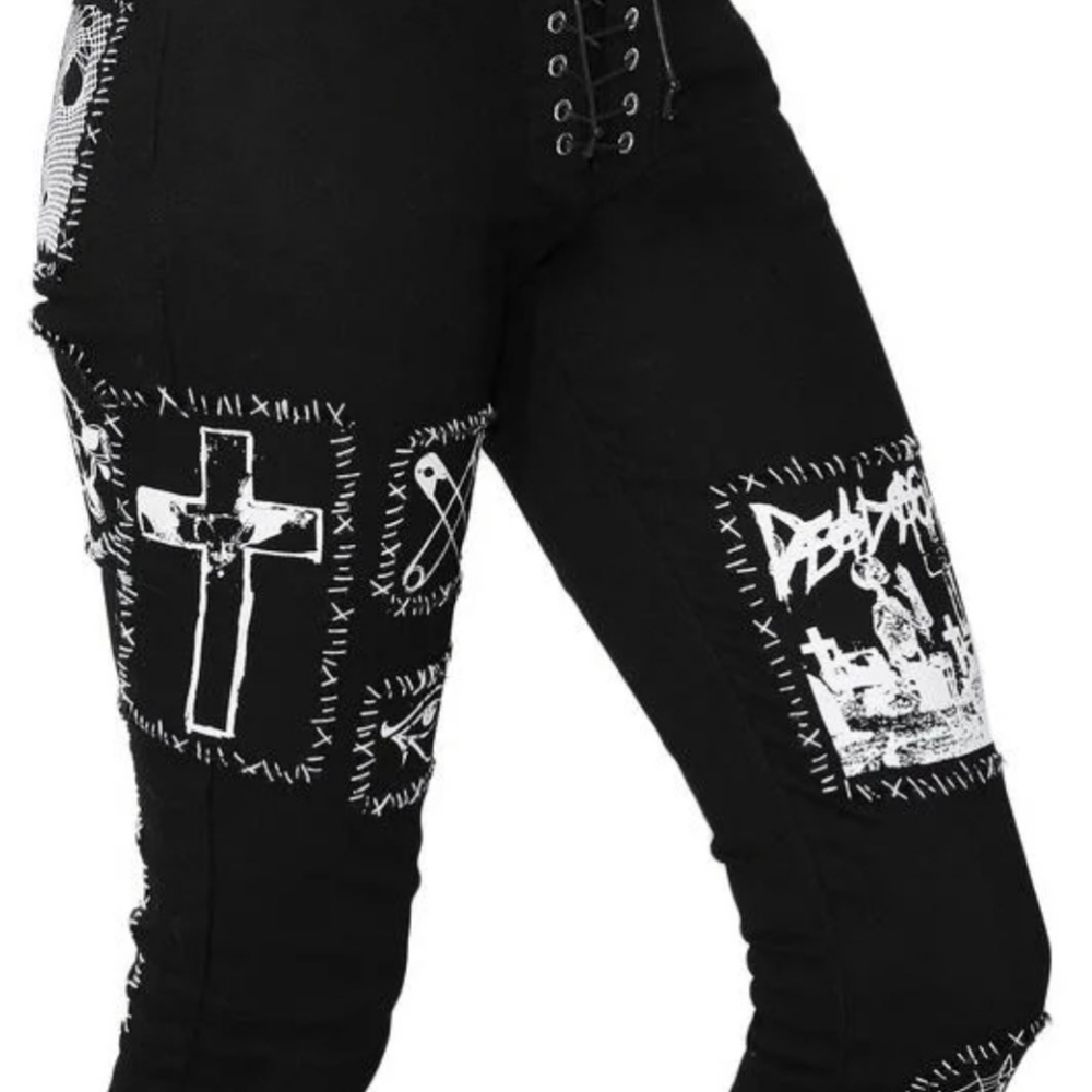 Current MoodSTITCH BITCH LACE-UP PATCH JEANS
